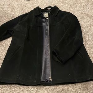 Black leather jacket